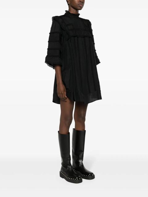 ISABEL MARANT Zakae pintuck silk dress - Black - zdjęcie produktu nr 2