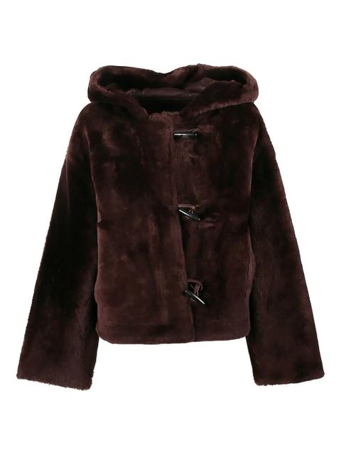 Yves Salomon hooded zip lambskin jacket - Red - zdjęcie produktu nr 1