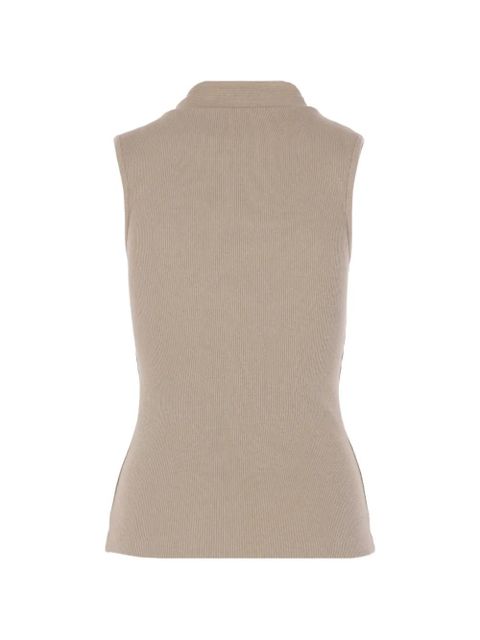 LEMAIRE ribbed scarf top - Neutrals - zdjęcie produktu nr 2
