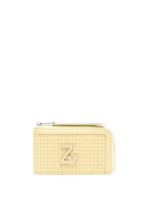 Zadig&Voltaire logo-plaque medium leather wallet - Neutrals - zdjęcie produktu nr 1