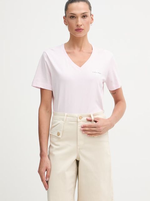 Calvin Klein Jeans T-shirt damski bawełniany 2-pack - zdjęcie produktu nr 2