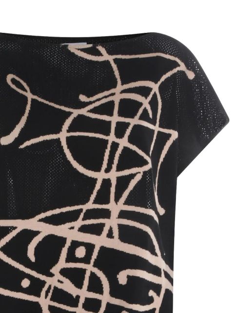 Vivienne Westwood graphic print top - Black - zdjęcie produktu nr 2