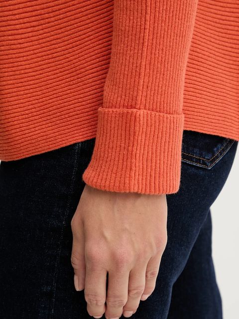 United Colors of Benetton sweter z dodatkiem wełny damski kolor pomarańczowy 1Y6SD10CH