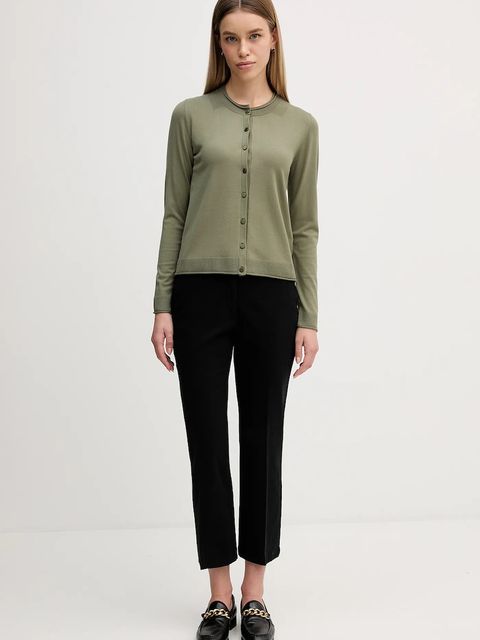 Sisley kardigan damski kolor zielony lekki 17Q3M5203