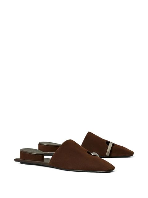 Tory Burch pierced mules - Brown