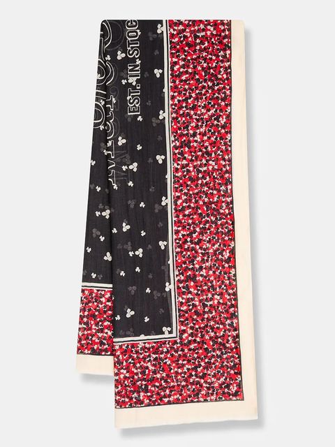 Marc O'Polo szal damski kolor czerwony wzorzysty 600819502041 - zdjęcie produktu nr 1