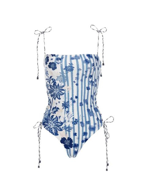 Agua By Agua Bendita Posh Batik reversible one-piece swimsuit - White - zdjęcie produktu nr 1