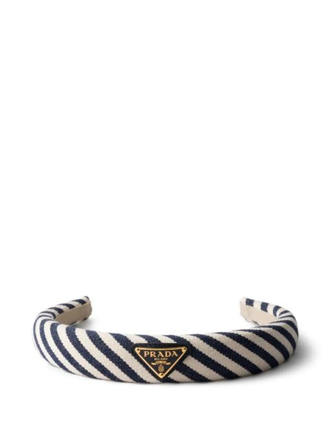 Prada striped headband - Blue