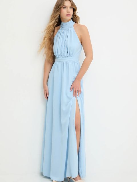 Answear.LAB sukienka kolor niebieski maxi rozkloszowana - zdjęcie produktu nr 2