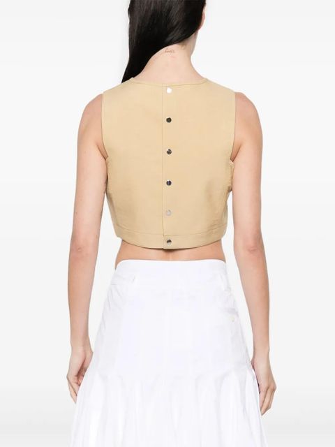 Rabanne twill vest - Neutrals
