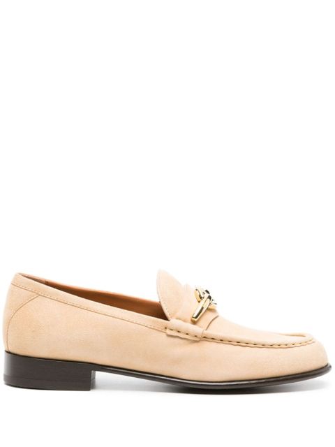 Valentino Garavani VLogo-plaque suede loafers - Neutrals - zdjęcie produktu nr 1