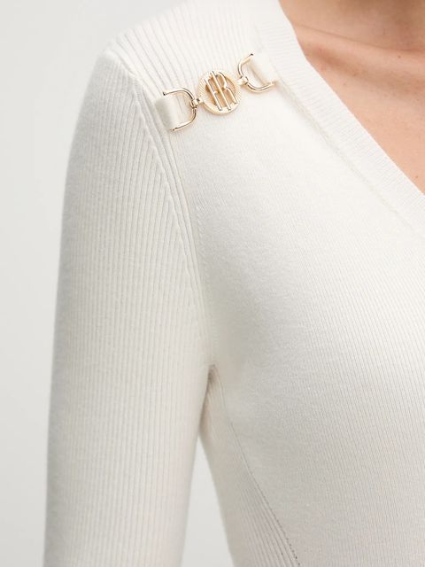 Fracomina sweter damski kolor beżowy lekki FR25WT7025K43301