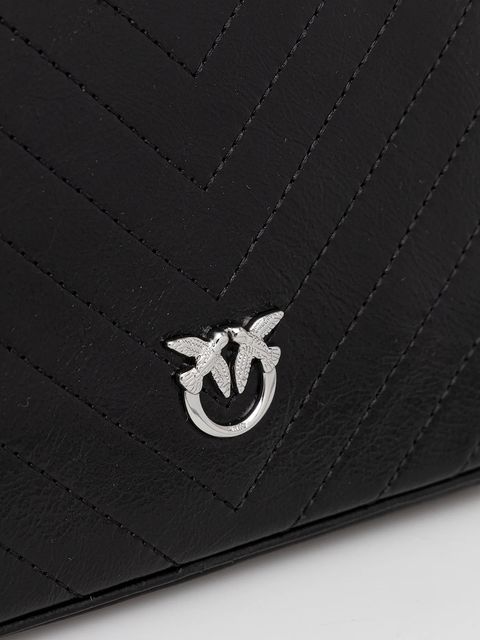 Pinko torebka skórzana kolor czarny 104336 A2JC