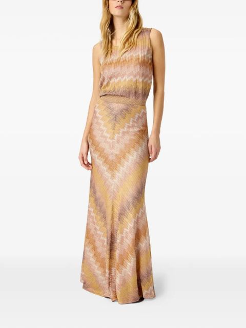 Missoni chevron-pattern maxi skirt - Neutrals - zdjęcie produktu nr 2