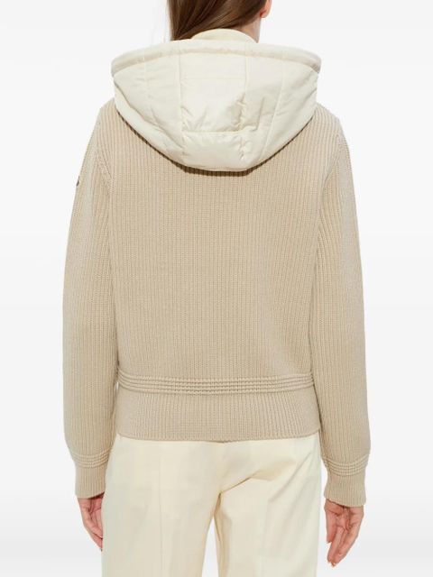 Moncler logo-patch cardigan - Neutrals