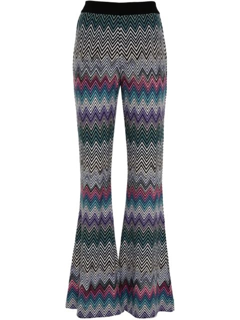 Missoni zigzag woven wool flared trousers - Pink - zdjęcie produktu nr 1