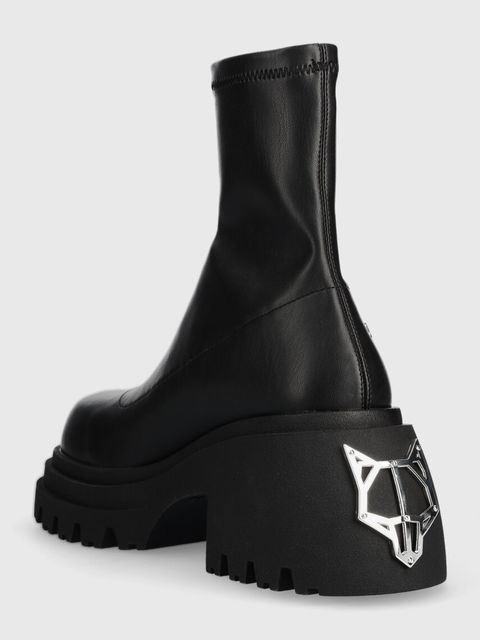 Naked Wolfe botki Secret damskie kolor czarny na słupku - zdjęcie produktu nr 2