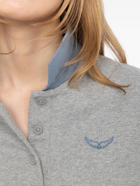 Zadig&Voltaire wings detail polo top - Grey