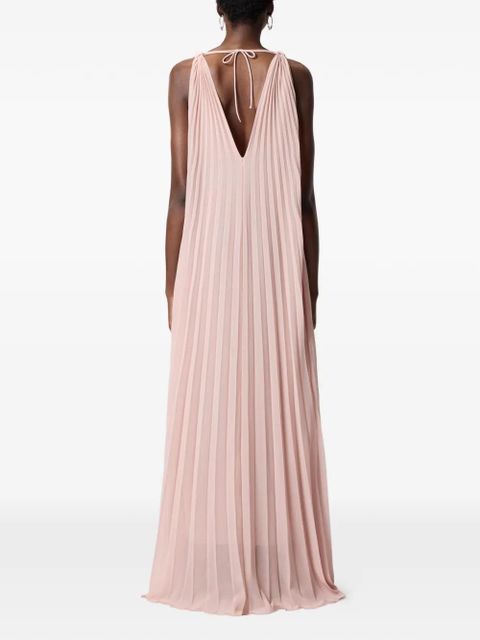 PINKO pleated halterneck maxi dress