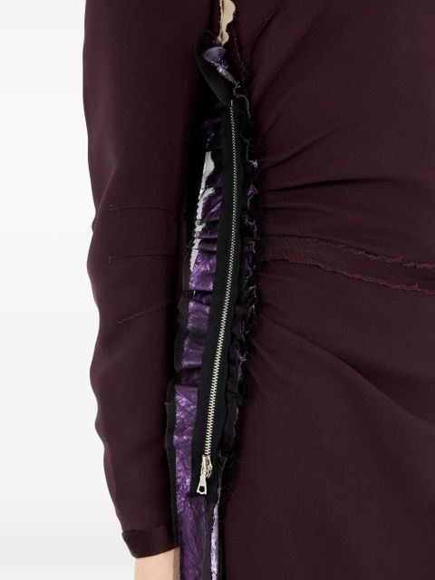 Maison Margiela gathered midi dress - Brown