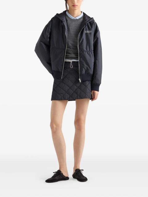 Prada quilted logo-plaque mini skirt - Black - zdjęcie produktu nr 2