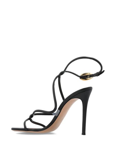 Gianvito Rossi 120mm knot-detail heeled sandals - Black
