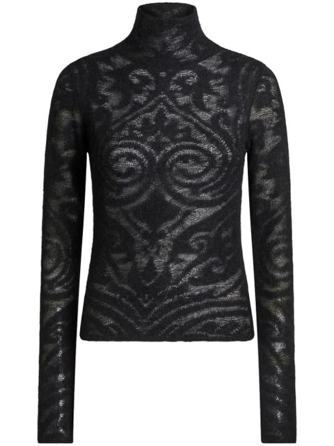 ETRO roll-neck jacquard sweater - Black - zdjęcie produktu nr 1