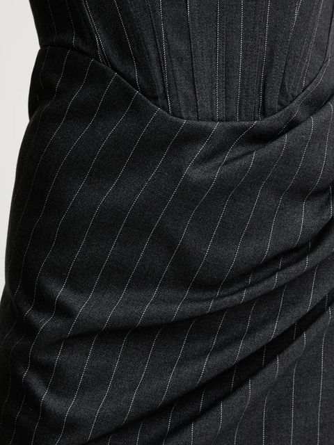 Bardot sukienka kolor szary maxi rozkloszowana 58082DB5