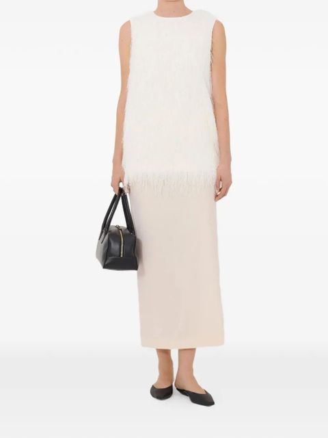 LouLou de Saison Yasmin fringed sleeveless top - White - zdjęcie produktu nr 2