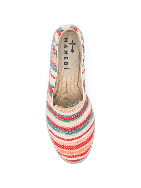 Manebi striped espadrilles - Red