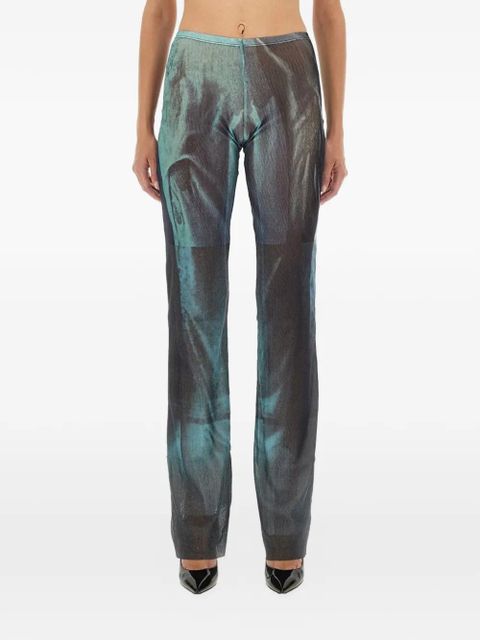 Jean Paul Gaultier metallic-effect trousers - Black - zdjęcie produktu nr 1