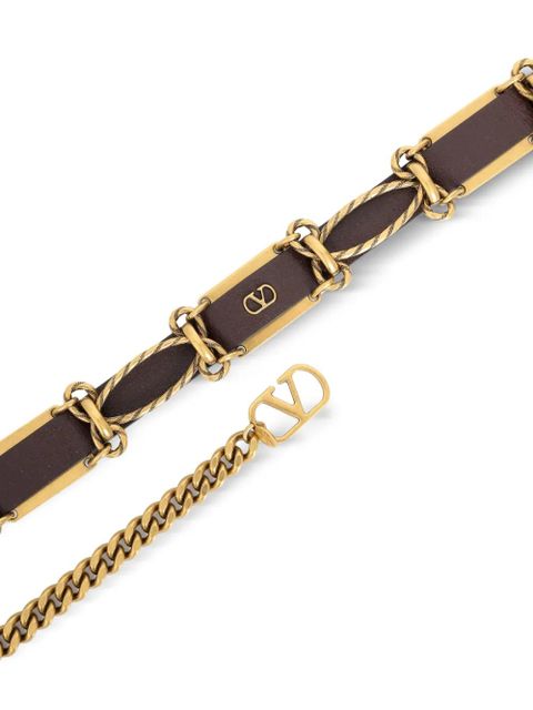 Valentino Garavani leather chain-link belt - Brown - zdjęcie produktu nr 2
