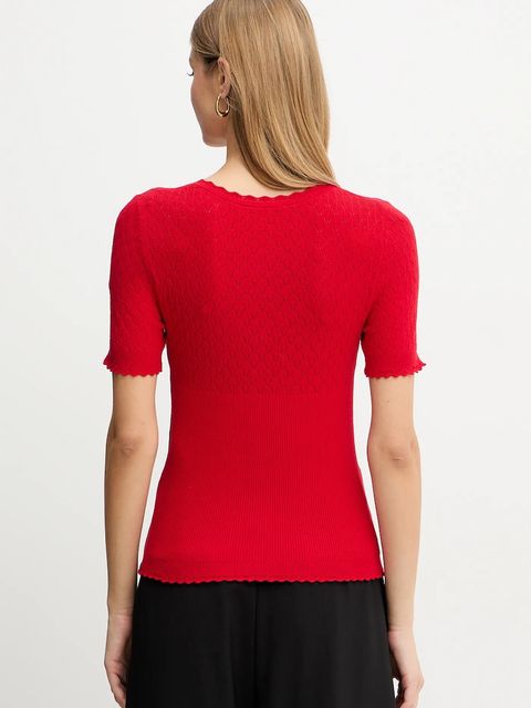 Morgan sweter damskie kolor czerwony lekki MSNAKE