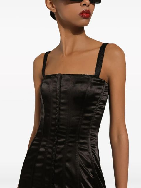 Dolce & Gabbana strapless satin minidress - Black