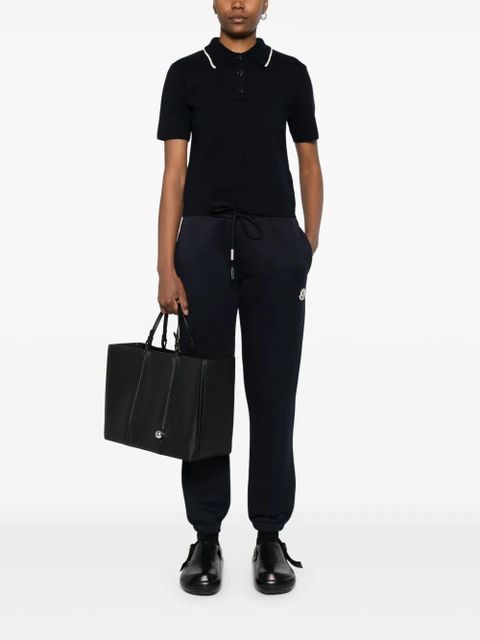 Moncler knitted polo shirt - Blue