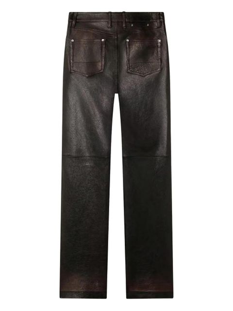 Golden Goose leather trousers - Red - zdjęcie produktu nr 2