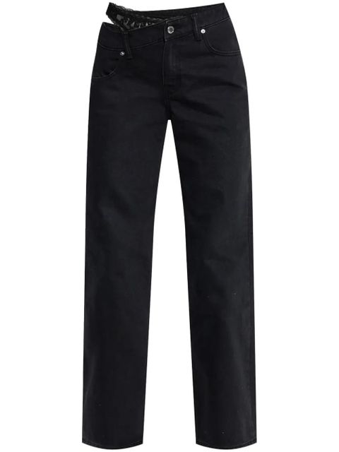 Alexander Wang lace-detailing straight jeans - Black - zdjęcie produktu nr 1