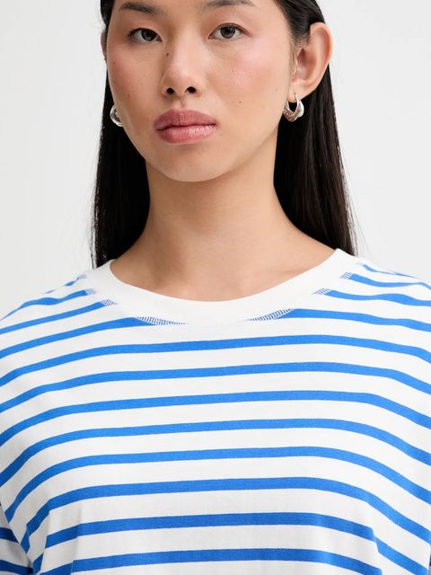 Marc O'Polo longsleeve bawełniany kolor niebieski cold shoulder 5000007507