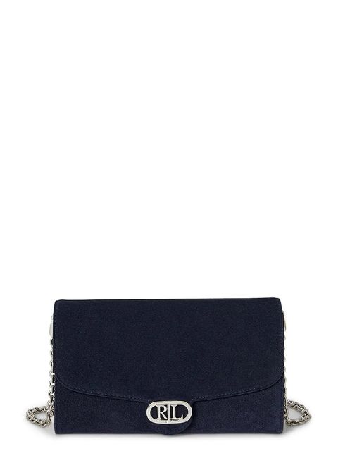 Lauren Ralph Lauren kopertówka zamszowa kolor granatowy 432980761 - zdjęcie produktu nr 1