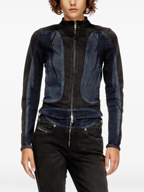 Diesel De-Morny-S panelled zip-front jacket - Blue - zdjęcie produktu nr 2