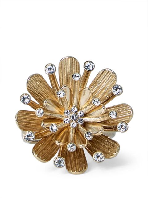 Miu Miu floral crystal ring - Gold - zdjęcie produktu nr 1