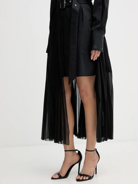 Karl Lagerfeld sukienka kolor czarny mini oversize B1W13052