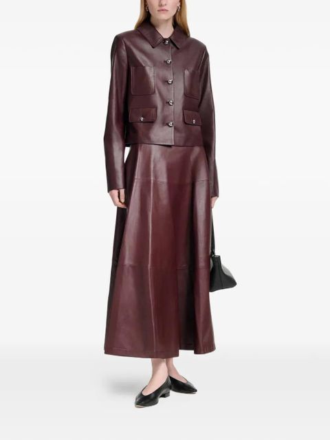 Altuzarra four pockets leather jacket - Brown - zdjęcie produktu nr 2