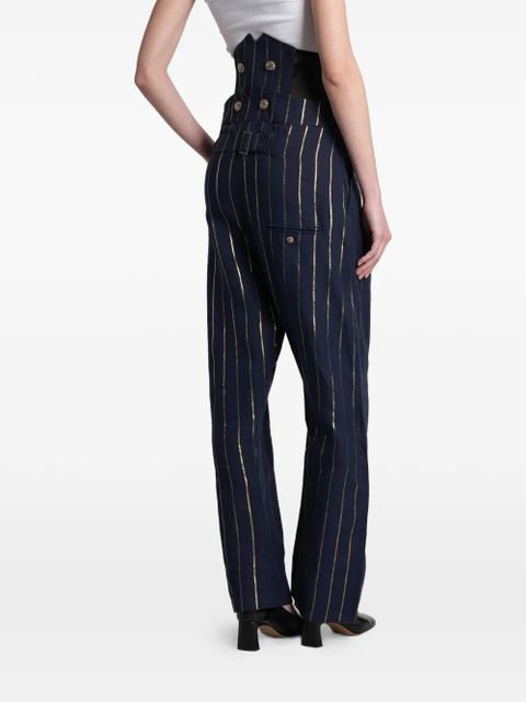 Vivienne Westwood pinstripe corset-waist trousers - Blue