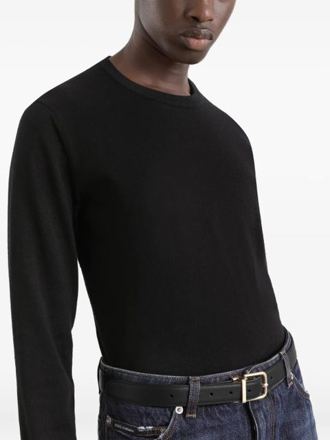 Dolce & Gabbana long-sleeve crew-neck sweater - Black
