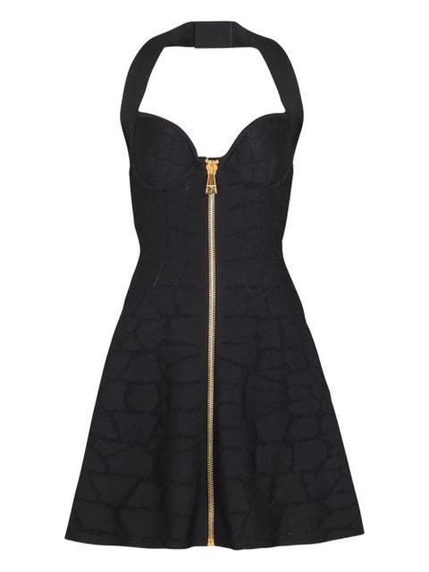 Balmain halterneck zip-front mini dress - Black - zdjęcie produktu nr 1