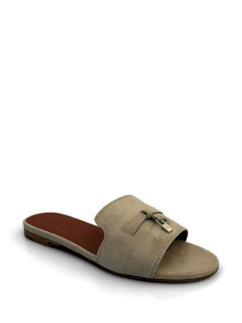 Loro Piana summer suede mules - Neutrals - zdjęcie produktu nr 1