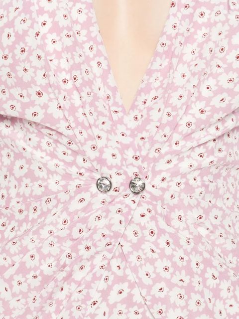 Alessandra Rich floral-print mini dress - Pink