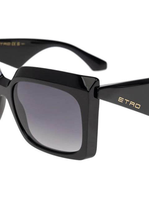 ETRO geometric-frame sunglasses - Black