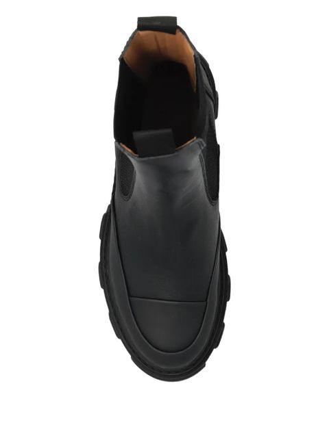 GANNI 55mm leather ankle boots - Black